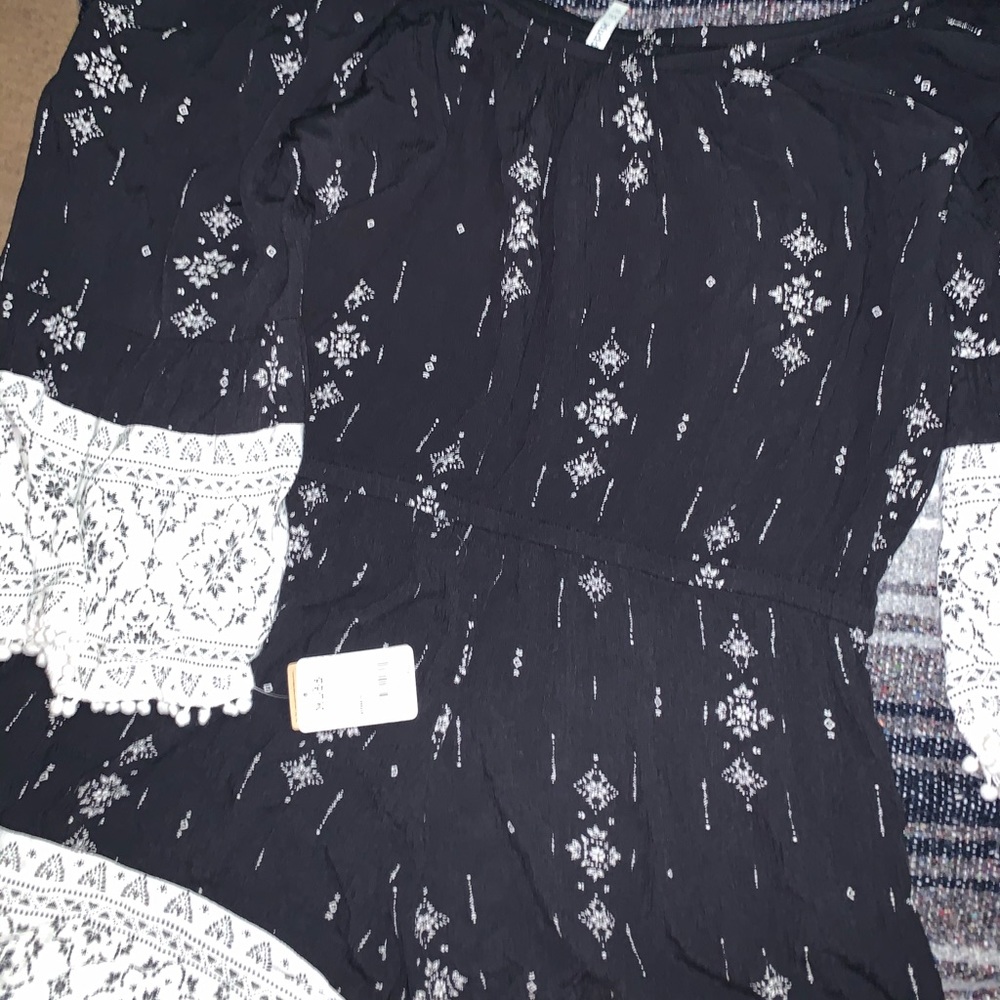 Black and white romper